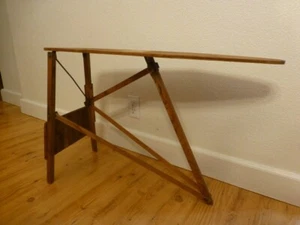 Vintage Small Child's Wooden Our Own Ironing Table Board Saginaw Manu with Iron - Picture 1 of 11