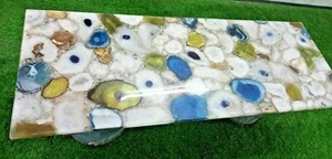 36" x 20" Agate Table Top Natural stones Handmade home furniture - Picture 1 of 2
