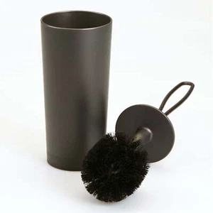 Loop Toilet Brush and Holder Set, 4" x 16.25", Bronze - Picture 1 of 6