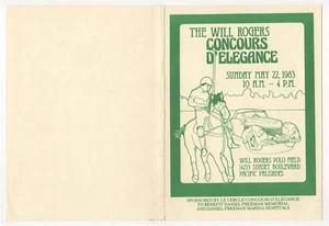 The Will Rogers CONCOURS D'ELEGANCE Invitation for Cars ~ Sunday May 22, 1983 - Imagen 1 de 2