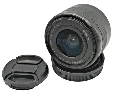 Used Canon EF-M 15-45mm f/3.5-6.3 IS STM Lens Graphite Front & Back Caps - image 1 of 4