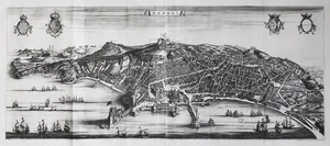 Napoli Neapel Naples Panorama Campania incisione veduta Blaeu Mortier 1704 - Bild 1 von 1
