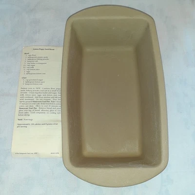 Pampered Chef Stoneware Casserole Rectangle Loaf Pan 9 x 5 Family Heritage USA - Image 1 of 4