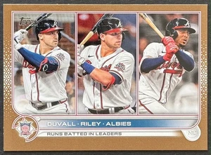 NL RBI Leaders (Duvall / Riley / Albies) Topps Gold #181 ATLANTA BRAVES /2022 - Picture 1 of 2