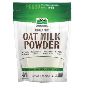 NOW Foods, Real Food, Organic Oat Milk Powder, 12 oz (340 g) - Picture 1 of 2