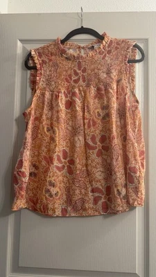 Топ Nanette Lepore с оранжевым принтом размер XLarge - Изображение 1 из 4