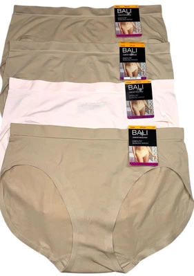 Bali Women 4-Pack Seamless Hipster Underwear Panty Nylon Blend Comfort Size L/7 - Image 1 of 4
