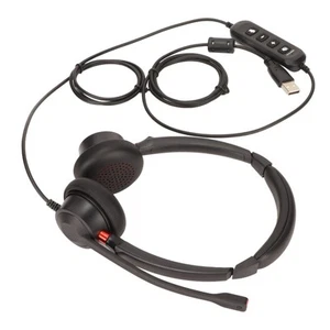 Biurowy zestaw słuchawkowy Dual Ear ENC Aktywna redukcja szumów Regulowana głośność Mute Con FY - Zdjęcie 1 z 22