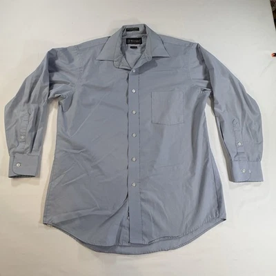 Vtg Wrinkle-free Barrington Light Blue Oxford Dress Shirt Men’s Sz 16 32/33 - Image 1 of 4