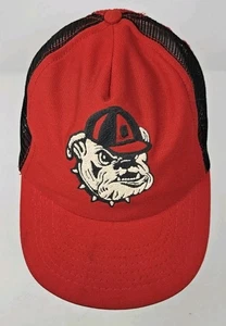 Gorra Georgia Bulldogs UGA Vintage Snapback Malla Ajustable Roja Hecha en EE. UU. - Imagen 1 de 11