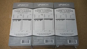 300 uPunch Time Cards for HN2000-HN4000 AutoAlign Calculating Time Clocks - Picture 1 of 5