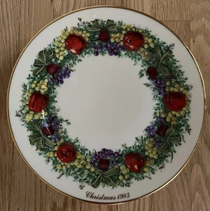 Lenox MARYLAND Corona de Navidad Colonial 3ª Serie Plato China 1983 - Imagen 1 de 5