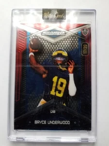 2024 Wild Card Alumination Just The Hits Bryce Underwood Mirror RedBlue #17/20 - Picture 1 of 1