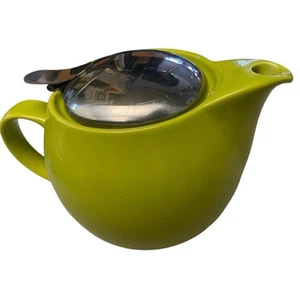 Zero Japan Lime Green Ceramic Teapot 500 ml 2 Cups with Metal Lid Bee House - Picture 1 of 8