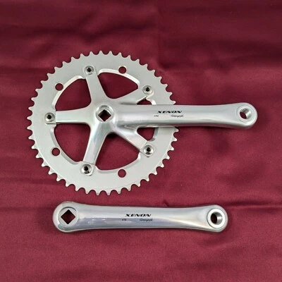 Juego de bielas dobles Campagnolo Xenon 170 42t plato individual 1/8" BCD 135 NOS C/7 Foto 1 de 4