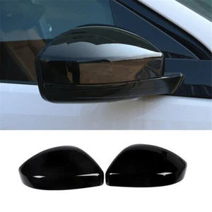Gloss Black ABS Side Rearview Mirror Trim For Land Rover Discovery Sport 2015-19 - Picture 1 of 12