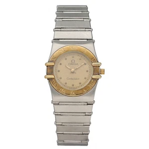 Orologio da donna Omega Constellation oro giallo 18 kt/acciaio quadrante champagne quarzo - Foto 1 di 6