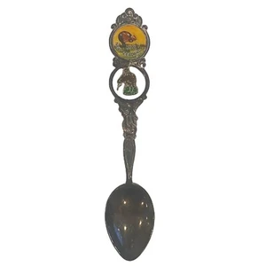 Vintage NEW ZEALAND 4.75" Ornate Enamel Souvenir Teaspoon Spoon KIWI BIRD - Picture 1 of 6