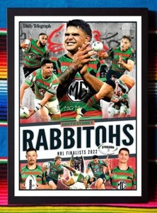 Framed 2022 SOUTH SYDNEY RABBITOHS NRL Poster LATRELL MITCHELL - 45cm x 32cm - Picture 1 of 4