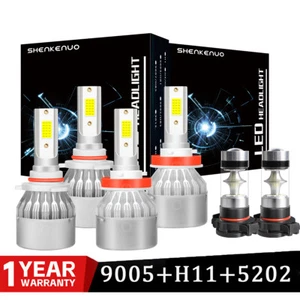 6Pcs LED Headlight High Low+ Fog Light Bulbs For Chevy Colorado 2015-2022 - Foto 1 di 18