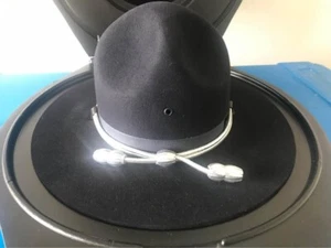 Stratton Hat, Law Enforcement Campaign Cover, 6 1/2, Navy Blue With Strap - Picture 1 of 6