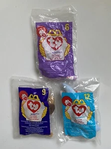 1998 TY Teenie Beanie Babys 3er-Set HAPPY BONES PEANUT McDonald's NEU VERSIEGELT - Bild 1 von 5