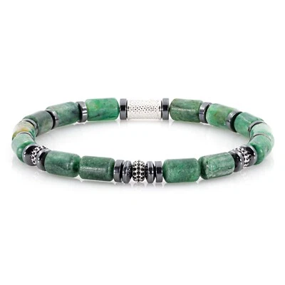 African Türkis 925 Sterling Silber Armband Bracelet Perlenarmband 6mm Zirkon - Bild 1 von 4