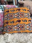Handmade Kantha quilt  Mustard Cushion With New Feather Pad    45x45cm