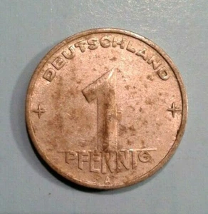 Germany East 1 Pfennig coin 1952 A - Picture 1 of 2
