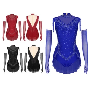 Mujeres Disfraz Rumba Body Trajes Flamencos Ropa de Baile Jazz Cuello Simulado - Imagen 1 de 51