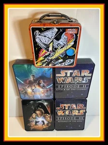 Star Wars Lote de (3) Latas Vacías Conmemorativas Episodio 2,3 + Mini Fiambrera de Metal - Imagen 1 de 24
