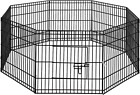 24" 8 Panel Pet Dog Playpen Puppy Exercise Cage Enclosure Fence Play Pen Rabbit