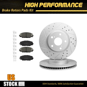 Front Disc Brake Rotor Ceramic Pads For Toyota RAV4 Matrix Pontiac Vibe Scion tC - Picture 1 of 9
