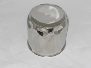 ION WHEEL RIM 8 LUG STAINLESS STEEL CENTER CAP PUSH THRU 5-1/8" DIA BORE NO LOGO - Picture 1 of 2