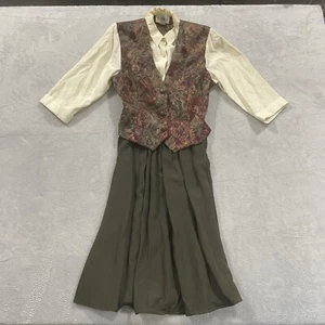 Vintage Just in Thyme Petite Damenkleid 12 Prairie Gatsby grün kokett - Bild 1 von 14