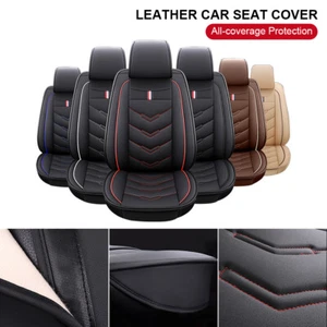 Funda Asiento Coche Universal PU Delantera Trasera Split Impermeable Antideslizante Cubierta Asiento Coche - Imagen 1 de 24