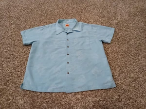 Banana Split Shirt Mens Size XL Blue Hawaiian All Over Fish Print Short Sleeve - Picture 1 of 8