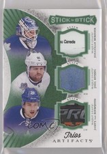 2015-16 Upper Deck Artifacts Stick to Trios Green Jonathan Bernier Phil Kessel