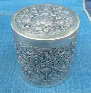 Vintage .800 Silber Dose Kambodscha Südostasien Khmer Garuda - Bild 1 von 9
