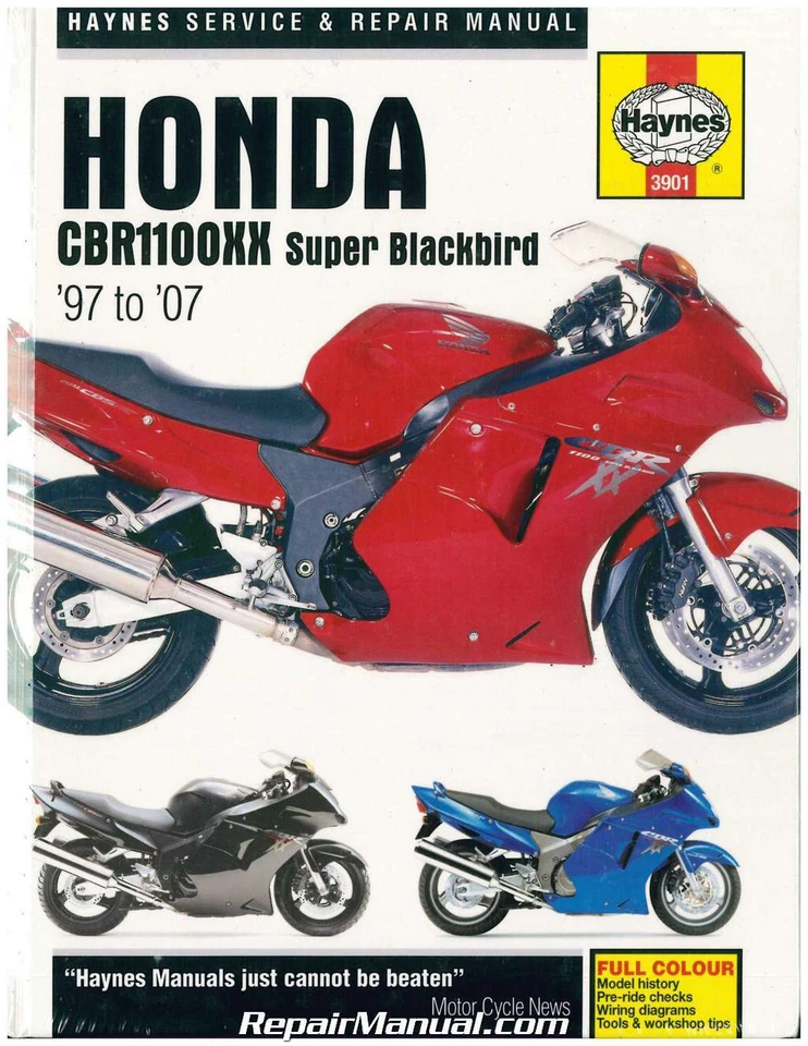 Haynes Honda CBR1100XX 1997-2007 Manual de Reparo de Motocicleta: H3901 - Imagem 1 de 1