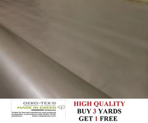 Premium Uni Grau / Silber Tischdecke Abwischbar Vinyl Wachstuch PVC Stoff Material - Bild 1 von 1