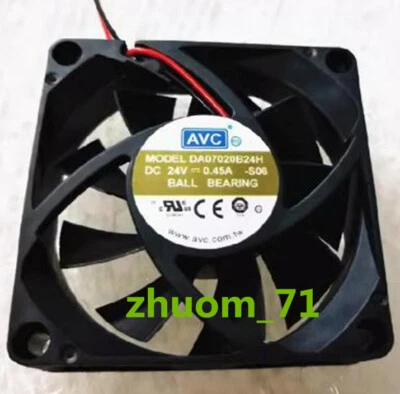 1PC AVC DA07020B24H 24V 0.45A 7CM 7020 Dual ball inverter cooling fan - Image 1 of 2