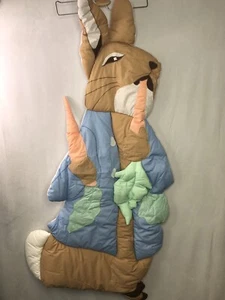 Vintage Quiltex Peter Rabbit Wall Hanging Quilted Baby Nursery Decor Bunny 3D - Picture 1 of 6