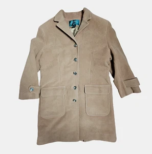 Lauren by Ralph Lauren Wool Winter Coat Camel Brown Lined Pockets Womens 4P - Picture 1 of 12