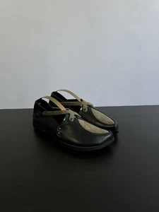 Cydwoq flache Damenschuhe Leder quadratische Zehenpartie schwarz Größe 37 Handmade in USA - Bild 1 von 16