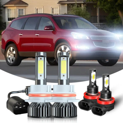 For Chevrolet Equinox 2005-2007 2008 2009 LED Headlight Fog Light Bulbs kit - Image 1 of 4
