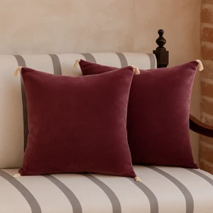 Luxury Velvet Cushion Covers Pair – 30 Sizes & 40 Colors – Sofa Décor Pillowcase - Picture 1 of 14