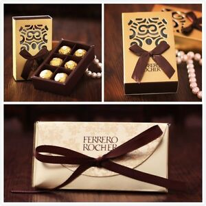 100pc FERRERO ROCHER Candy Boxes Wedding Favor Bridal Shower Party Chocolate Box