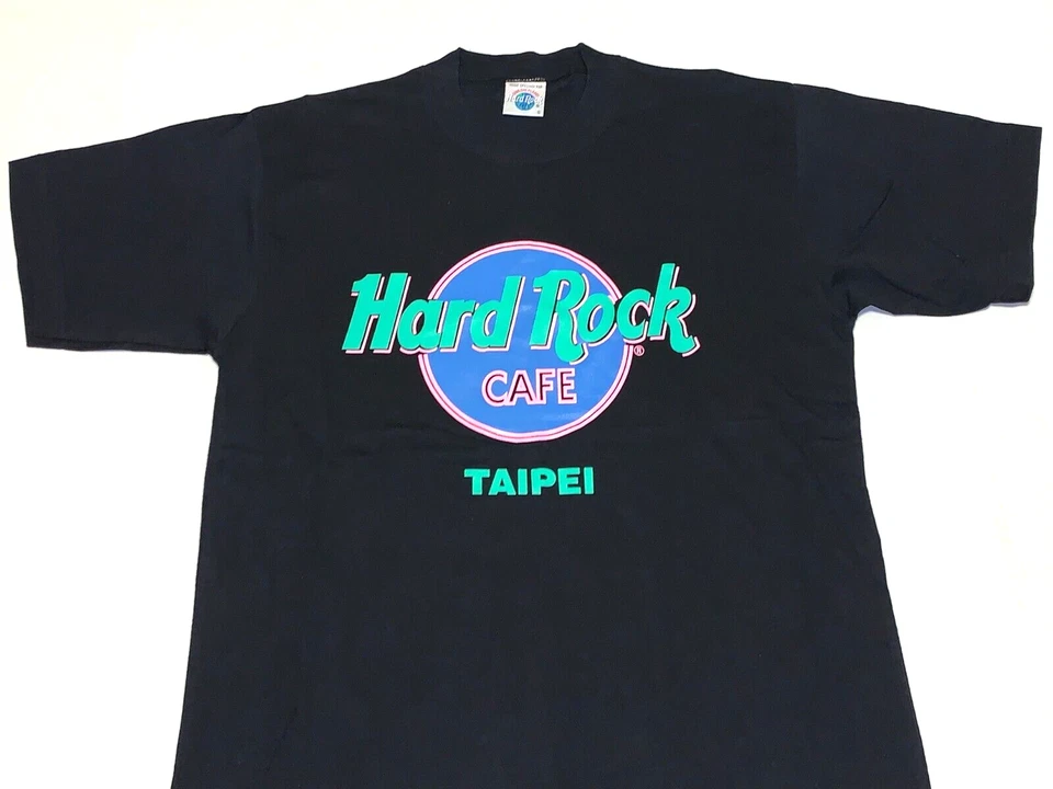 Rare! Vintage 1990s Hard Rock Cafe Restaurant Taipei Taiwan T-Shirt New! SMALL - Image 1 of 1