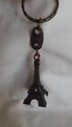 Antique old collectible keychain key ring bronze souvenir Torre Eiffel Paris